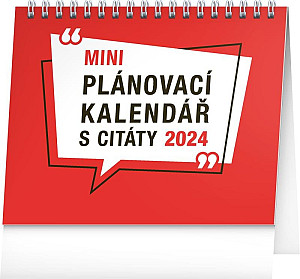 Kalendář 2024 stolní: Plánovací s citáty, 16,5 × 13 cm