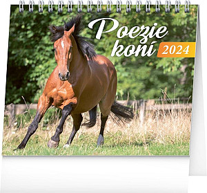 Kalendář 2024 stolní: Poezie koní, 16,5 × 13 cm