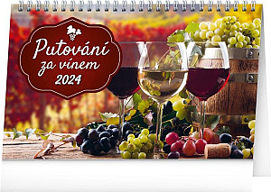 Kalendář 2024 stolní: Putování za vínem, 23,1 × 14,5 cm
