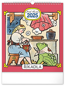 NOTIQUE Nástěnný kalendář Josef Lada – Říkadla 2025, 30 x 34 cm