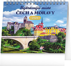 NOTIQUE Stolní kalendář Nejkrásnější místa Čech a Moravy 2025, 16,5 x 13 cm
