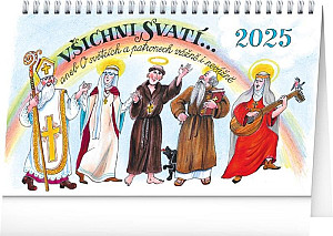 NOTIQUE Stolní kalendář Všichni svatí 2025 – Kamila Skopová, 23,1 x 14,5 cm