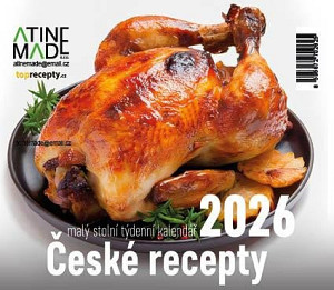 Kalendář 2026 České recepty, stolní, týdenní, 13 x 15 cm