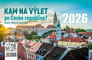 Kalendář 2026 Kam na výlet po České republice, stolní, týdenní, 15 x 22,5 cm
