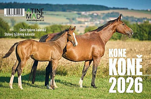 Kalendář 2026 Koně, stolní, týdenní, 15 x 22,5 cm