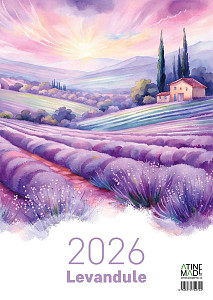 Kalendář 2026 Levandule, nástěnný, 29,7 x 42 cm