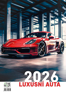 Kalendář 2026 Luxusní auta, nástěnný, 29,7 x 42 cm