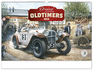 Kalendář 2026 nástěnný: Oldtimers - Václav Zapadlík, 64 x 42 cm