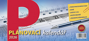 Kalendář 2026 Plánovací, stolní, 29,7 x 13,8 cm