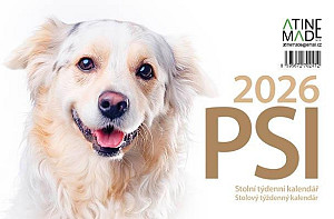 Kalendář 2026 Psi, stolní, týdenní, 15 x 22,5 cm