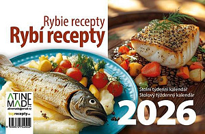 Kalendář 2026 Rybí recepty, stolní, týdenní, 15 x 22,5 cm