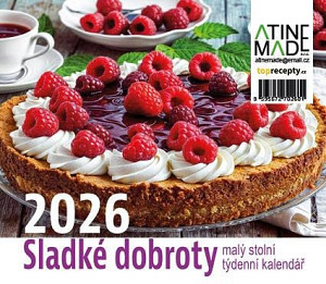 Kalendář 2026 Sladké dobroty, stolní, týdenní, 13 x 15 cm