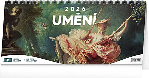 Kalendář 2026 stolní: Umění - 14denní, 33 x 14,5 cm