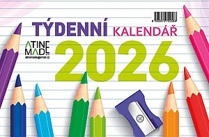 Kalendář 2026 Týdenní, stolní, týdenní, 15 x 22,5 cm