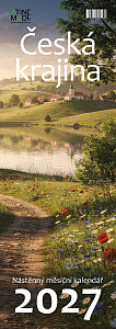 Kalendář 2027 Česká krajina, nástěnný, kravata, 14,8 x 42 cm