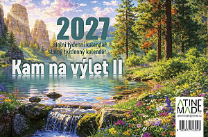 Kalendář 2027 Kam na výlet II, stolní, týdenní, 14 x 21,4 cm