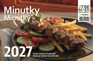 Kalendář 2027 Minutky, stolní, týdenní, 14 x 21,4 cm