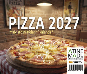 Kalendář 2027 Pizza, malý stolní, týdenní, 13 x 15 cm