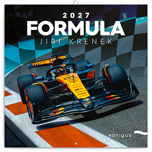 Kalendář 2027 poznámkový: Formule - Jiří Křenek, 30 × 30 cm (západní kalendarium)