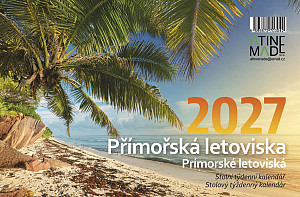 Kalendář 2027 Přímořská letoviska, stolní, týdenní, 14 x 21,4 cm