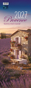 Kalendář 2027 Provence, nástěnný, kravata, 14,8 x 42 cm