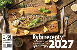 Kalendář 2027 Rybí recepty, stolní, týdenní, 14 x 21,4 cm