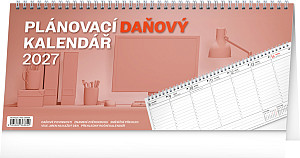 Kalendář 2027 stolní: Plánovací daňový, 33 x 14,5 cm