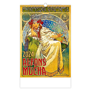Kalendář nástěnný 2024 - Alfons Mucha / Exclusive Edition