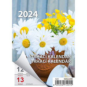 Kalendář nástěnný 2024 - Týdenní trhací kalendář A6, Týždenný trhací kalendár A6