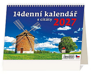 Kalendář stolní 2027 - 14denní s citáty