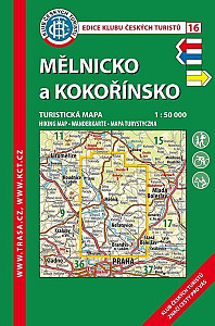 KČT 16 Mělnicko a Kokořínsko 1:50 000 Turistická mapa