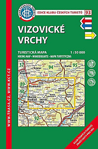 KČT 93 Vizovické vrchy 1:50T Turistická mapa