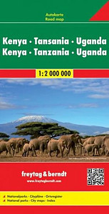 Kenya,Tansania,Uganda /Keňa,Tanzánie,Uganda 1:2M/mapa