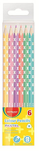 Keyroad Pastelky Pastel trojhranné 6 ks