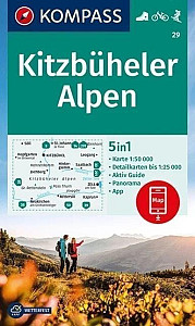 Kitzbüheler Alpen 1:50 000 / turistická mapa KOMPASS 29