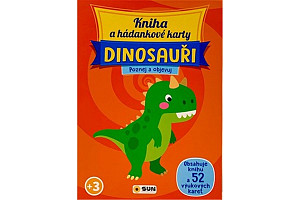 Kniha a hádankové karty Dinosauři - Poznej a objevuj