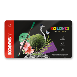 Kores Trojhranné pastelky Kolores Selection - 72 barev