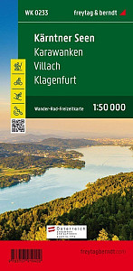 Korutanská jezera-Karawanken-Villach-Klagenfurt am Wörthersee 1:50 000 / turistická a cykloturistická mapa