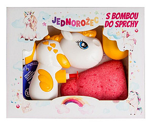 Kosmetická sada Jednorožec (šumivá bomba, vodní pistolka)