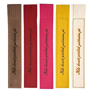 Kožená záložka se střapci Kde končí příběh začínám já