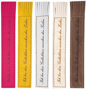 Kožená záložka se střapci Ich bin dein Gedachtnis zwischen