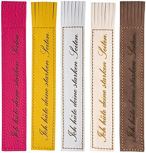 Kožená záložka se střapci Ich hute deine starken Seiten