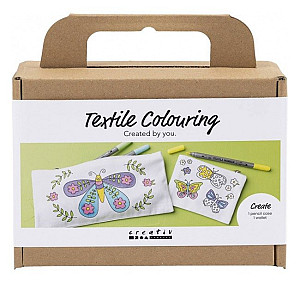 Kreativní sada Malování na textil penál & peněženka Motýl