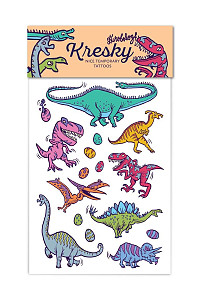 Kresky dočasné tetování - Dinosauři