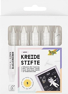 Křídy v tužce bílé/5 ks