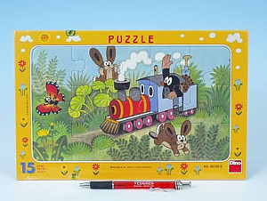 Krtek a lokomotiva - Puzzle 15 deskové