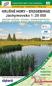 Krušné hory - Erzgebirge, Jáchymovsko 1:25 000 (Abertamy, Boží Dar, Jáchymov, Johanngeorgenstat, Klínovec, Kovářská, Kurort Oberwiesenthal, Ostrov) / 114 Turistické mapy pro každého