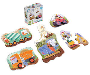 KukiKuk Véééliké puzzle Stavební stroje