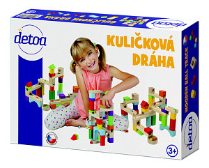 Kuličková dráha dřevěná 58ks