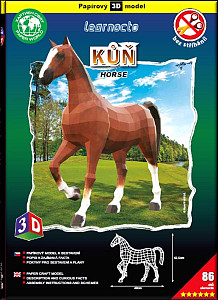 Kůň – Papírový 3D model/86 dílků